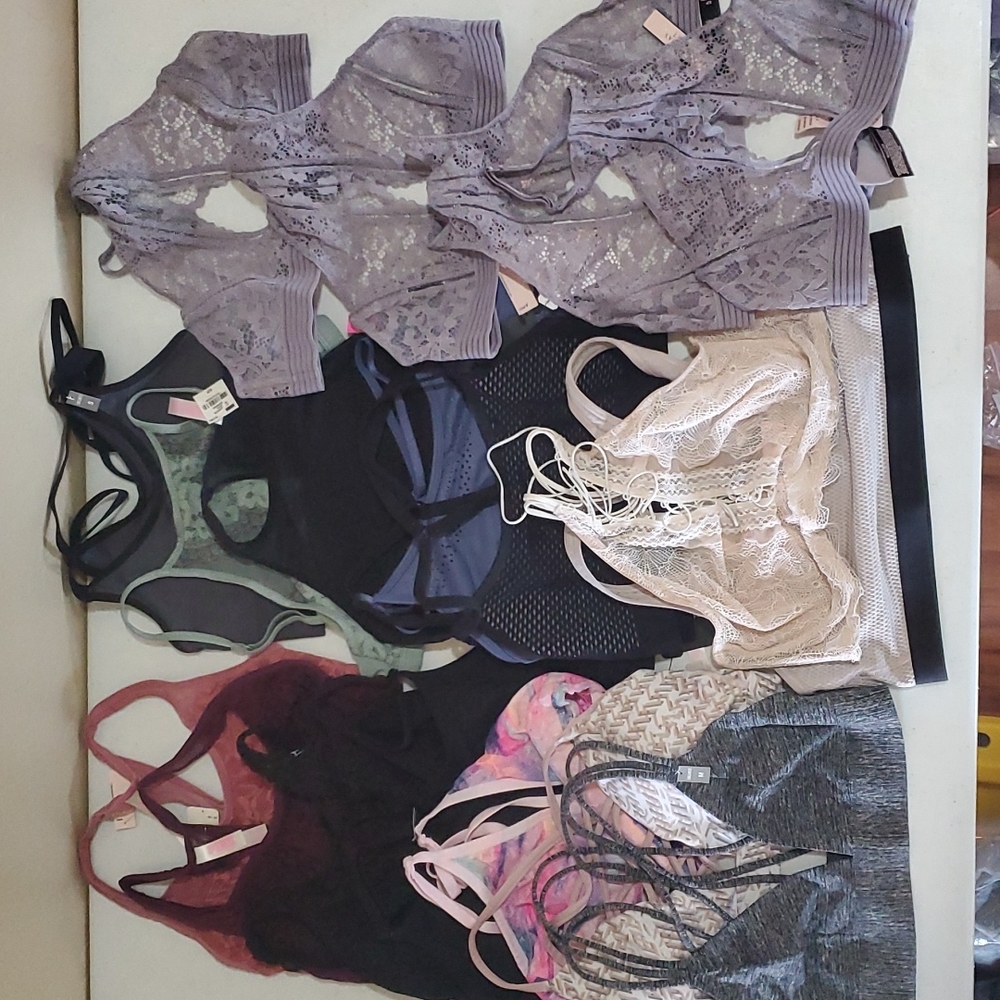 NWT!  19 PIECE VICTORIA'S SECRET BRALETTE  & SPORT BRAS
